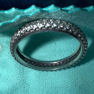 Pandora Silver Eternity Ring with Pavé Set Stones